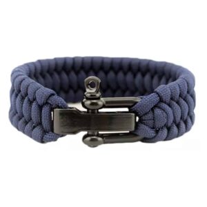 Takeit Deals Paracord Outdoor Camping Tactical Survival Bracelet - Navy (S-M-L)