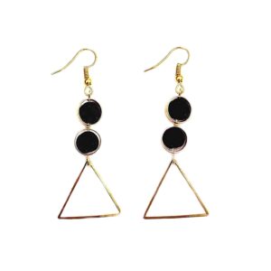 Takeit Deals Aromatherapy Essential Oil Diffuser Triangle Earrings - Gold