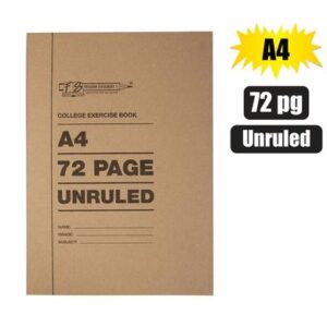 BOOK SOFT-COVER A4 72-PAGE UNRULED