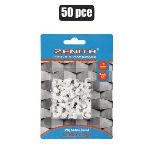 CABLE-CLIPS P/SADDLE RND 7mm 50x ZENITH