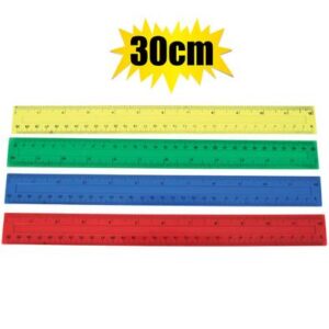 STATIONERY RULER 30cm PLASTIC