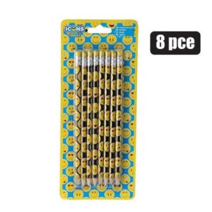 NOVELTY PENCILS EMOJI 8PC
