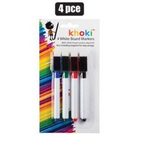 MARKER WHITEBOARD 4PCE WITH ERASER